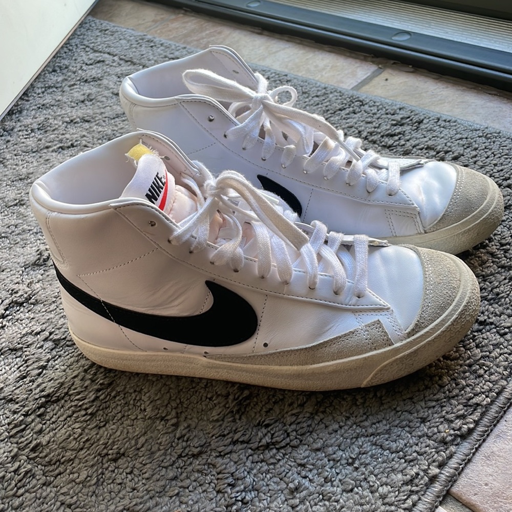 Nike White and Black Athletic Shoes